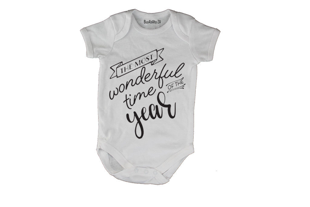 The Most Wonderful Time of the Year - Baby Grow - BuyAbility