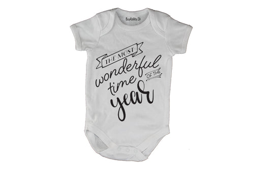 The Most Wonderful Time of the Year - Baby Grow - BuyAbility