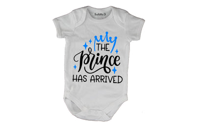 The Prince Has Arrived - Blue Crown - Baby Grow