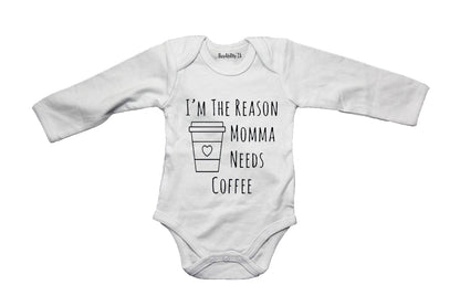 The Reason Momma Needs Coffee - Baby Grow