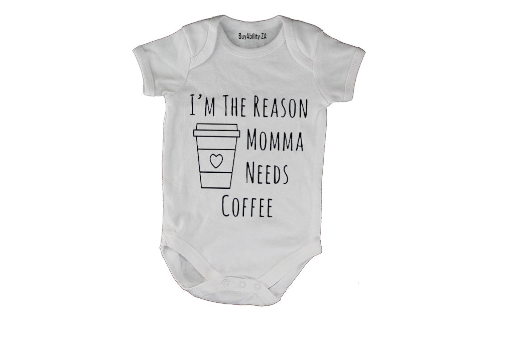 The Reason Momma Needs Coffee - Baby Grow