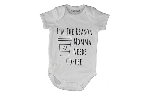 The Reason Momma Needs Coffee - Baby Grow