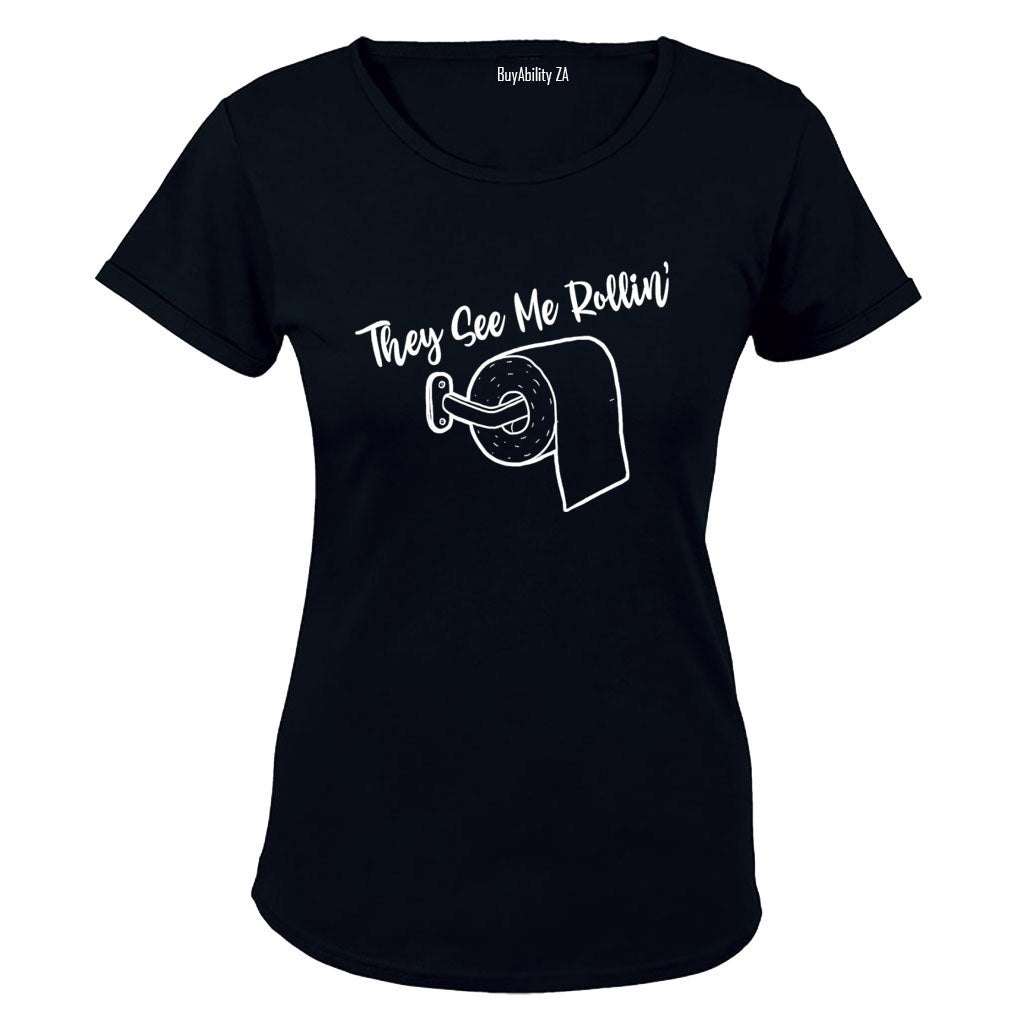 They See Me Rollin'- Toilet Paper - Ladies - T-Shirt