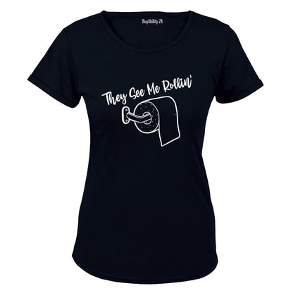 They See Me Rollin'- Toilet Paper - Ladies - T-Shirt