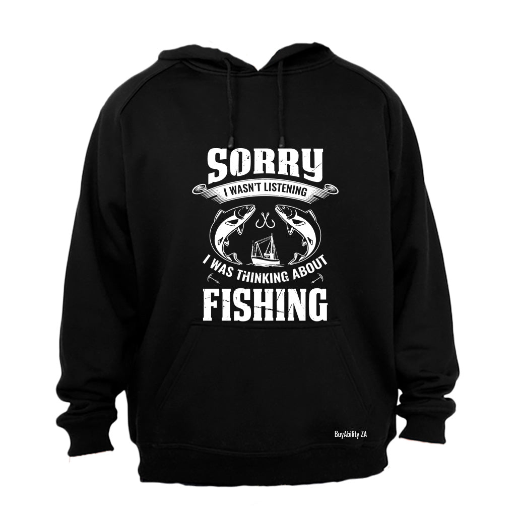 Thinking About Fishing - Hoodie - BuyAbility South Africa