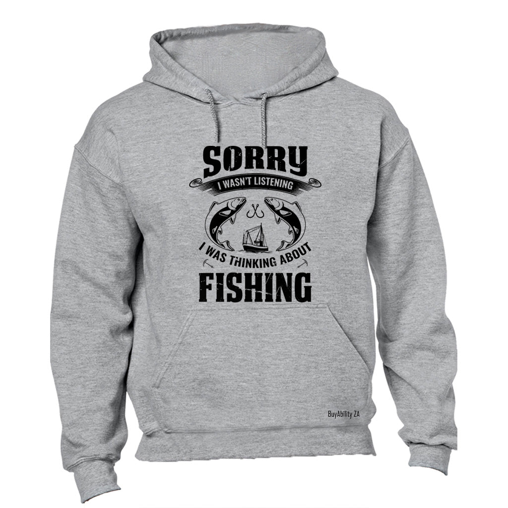 Thinking About Fishing - Hoodie - BuyAbility South Africa