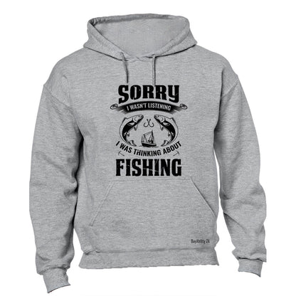 Thinking About Fishing - Hoodie - BuyAbility South Africa