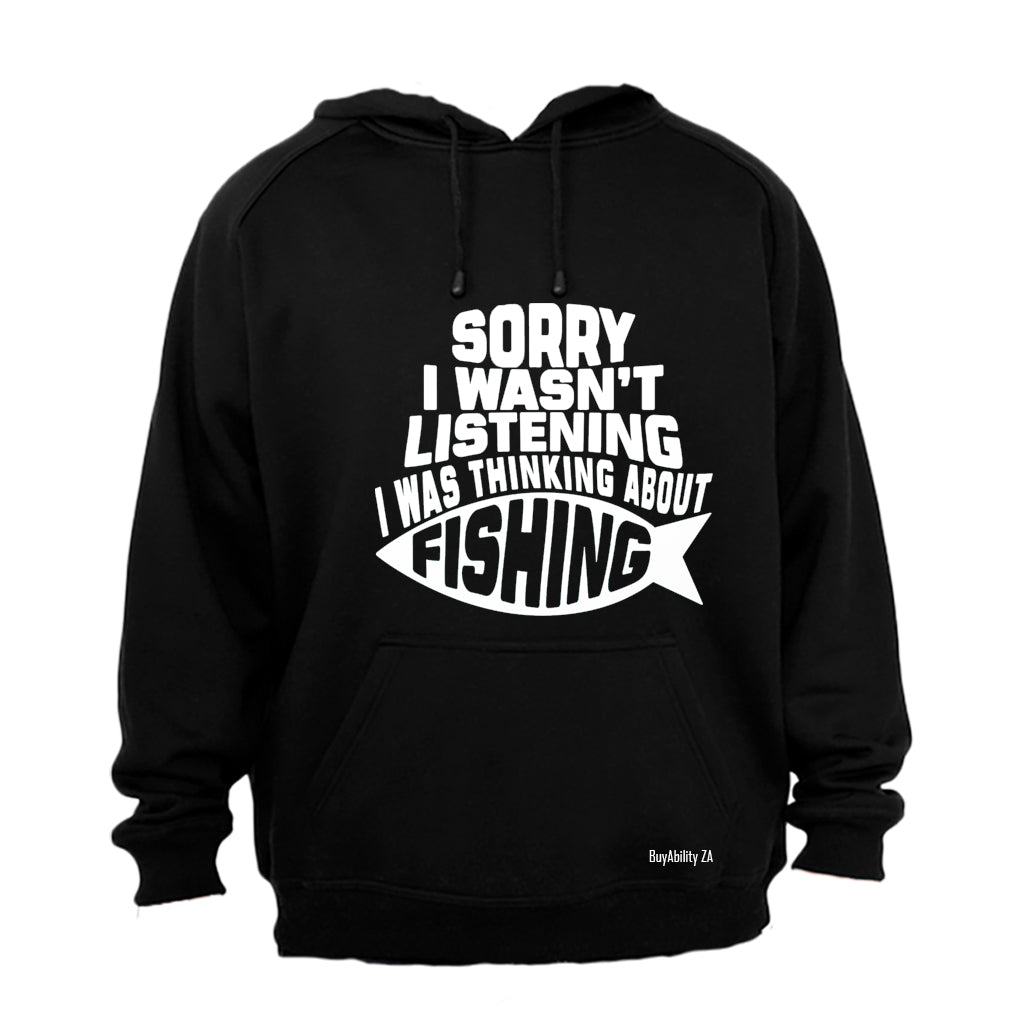 Thinking About Fishing - Hoodie - BuyAbility South Africa
