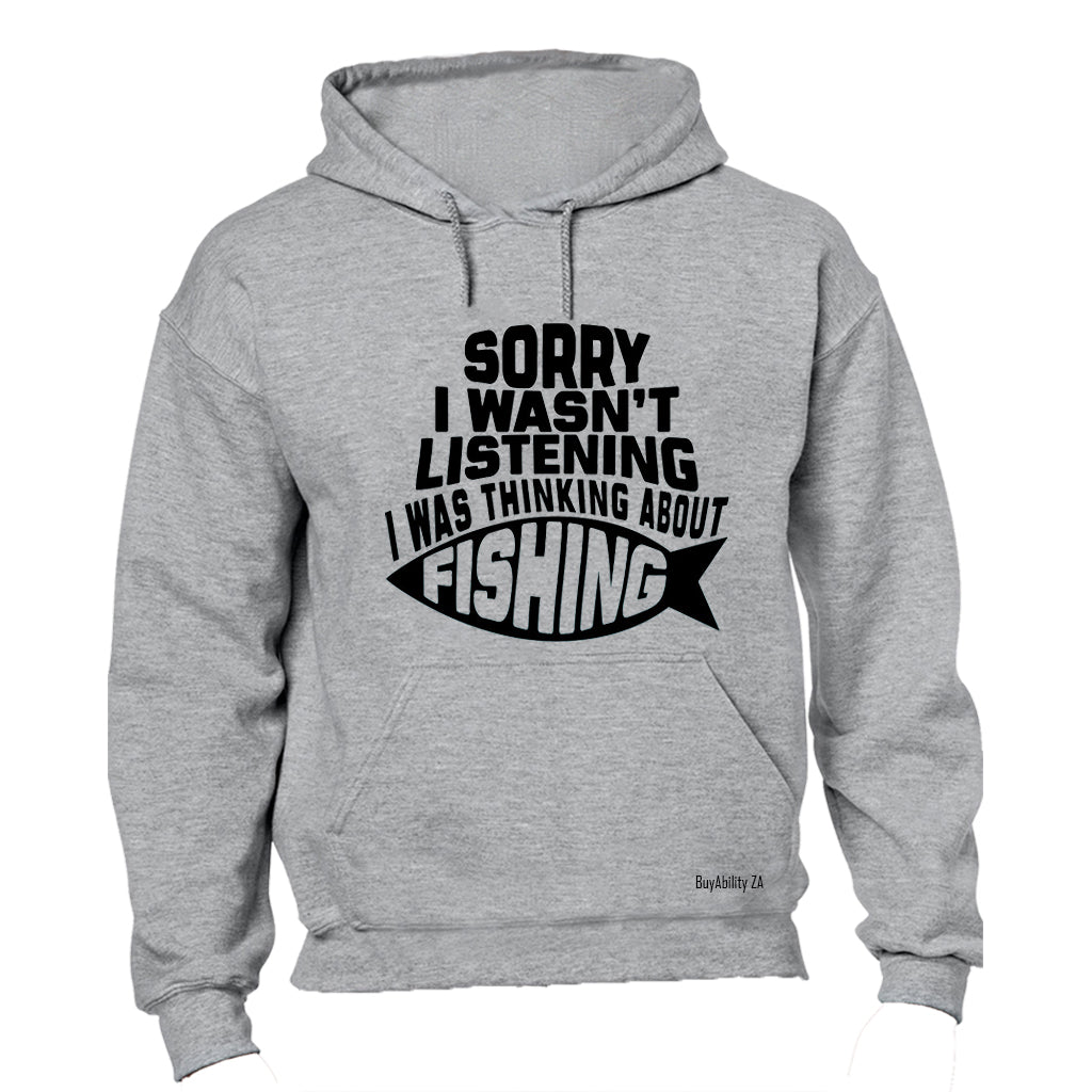 Thinking About Fishing - Hoodie - BuyAbility South Africa