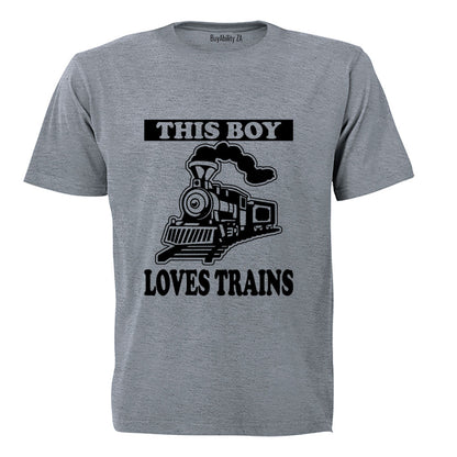This Boy Loves Trains - Kids T-Shirt - BuyAbility South Africa