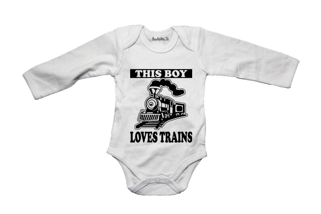 This Boy Loves Trains - Baby Grow - BuyAbility South Africa