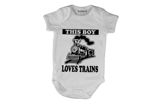 This Boy Loves Trains - Baby Grow - BuyAbility South Africa