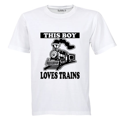 This Boy Loves Trains - Kids T-Shirt - BuyAbility South Africa