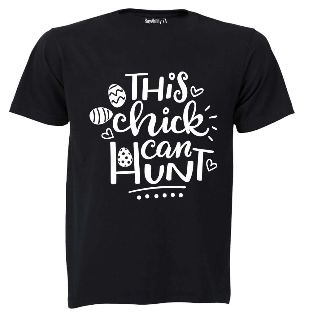 This Chick Can Hunt  - Easter - Kids T-Shirt - BuyAbility