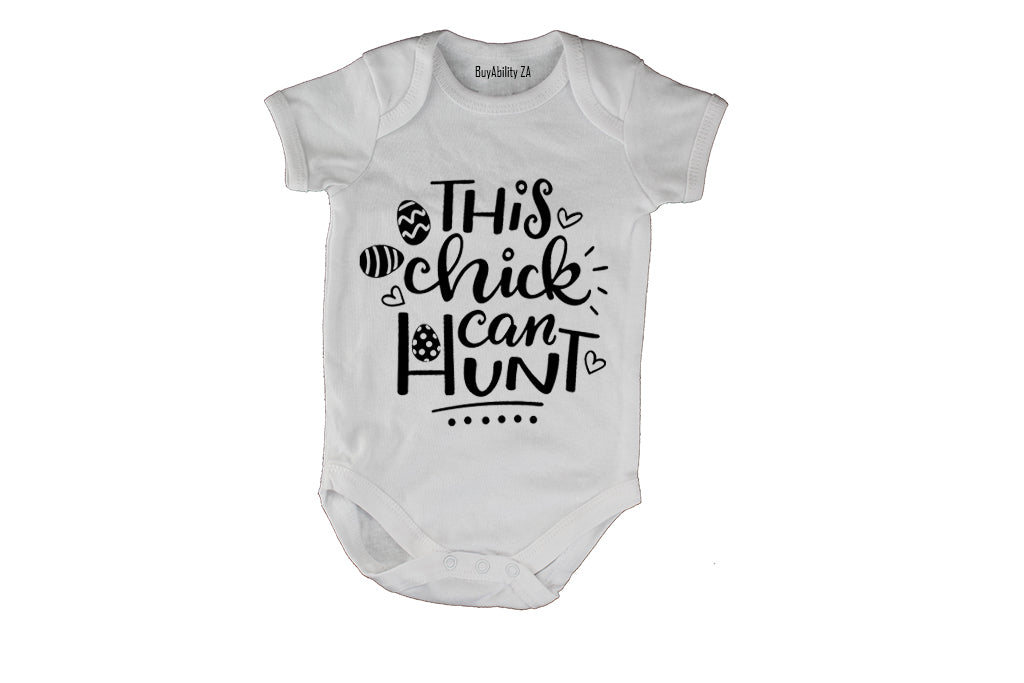 This Chick Can Hunt  - Easter - Baby Grow