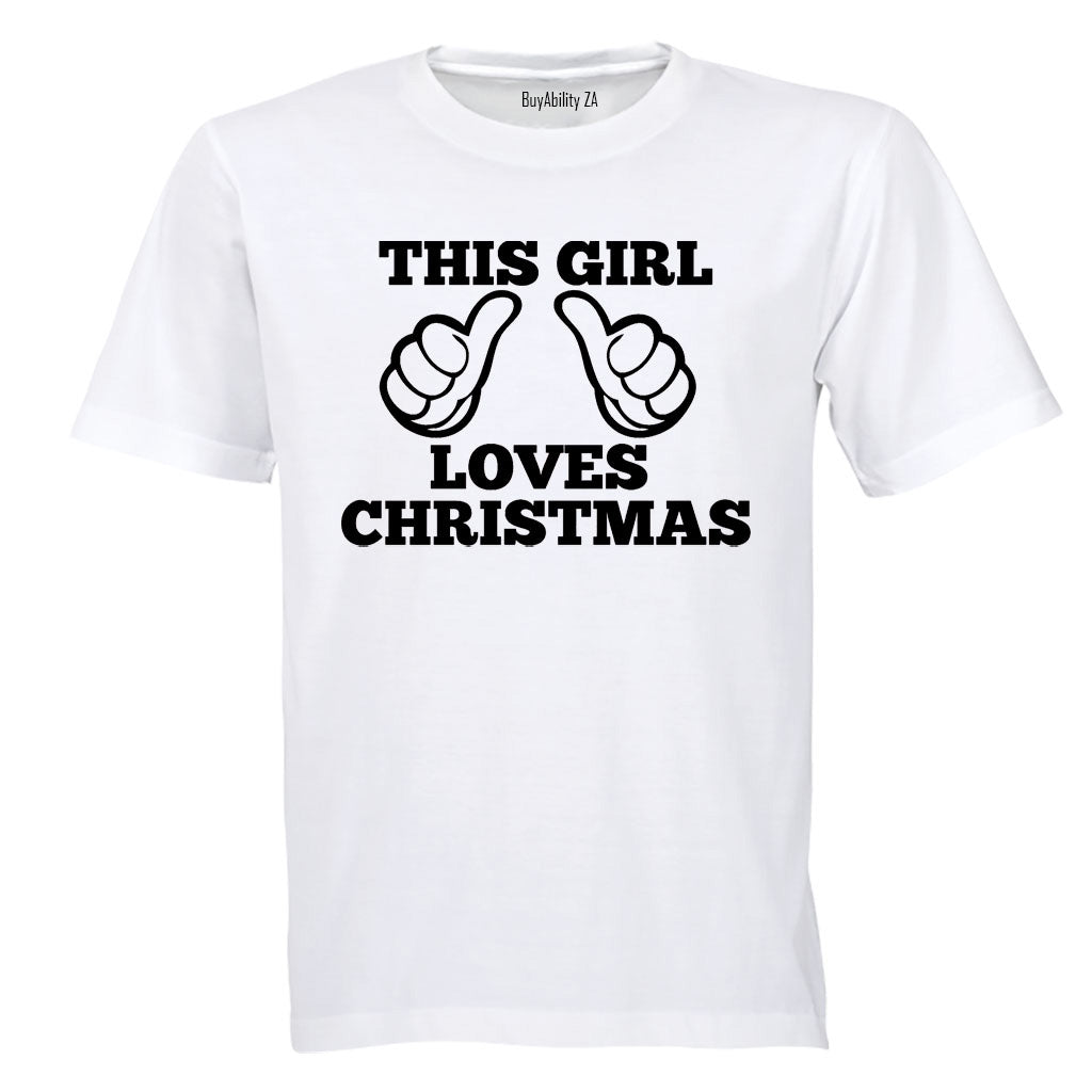 This Girl Loves Christmas - Kids T-Shirt