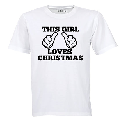 This Girl Loves Christmas - Kids T-Shirt