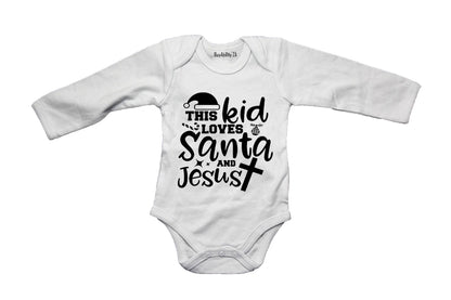 This Kid Loves Santa & Jesus - Christmas - Baby Grow