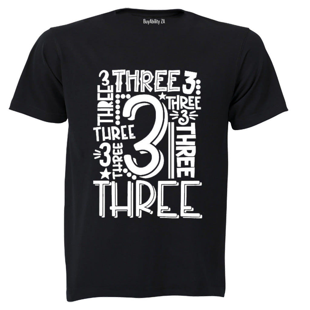 Three - Kids T-Shirt