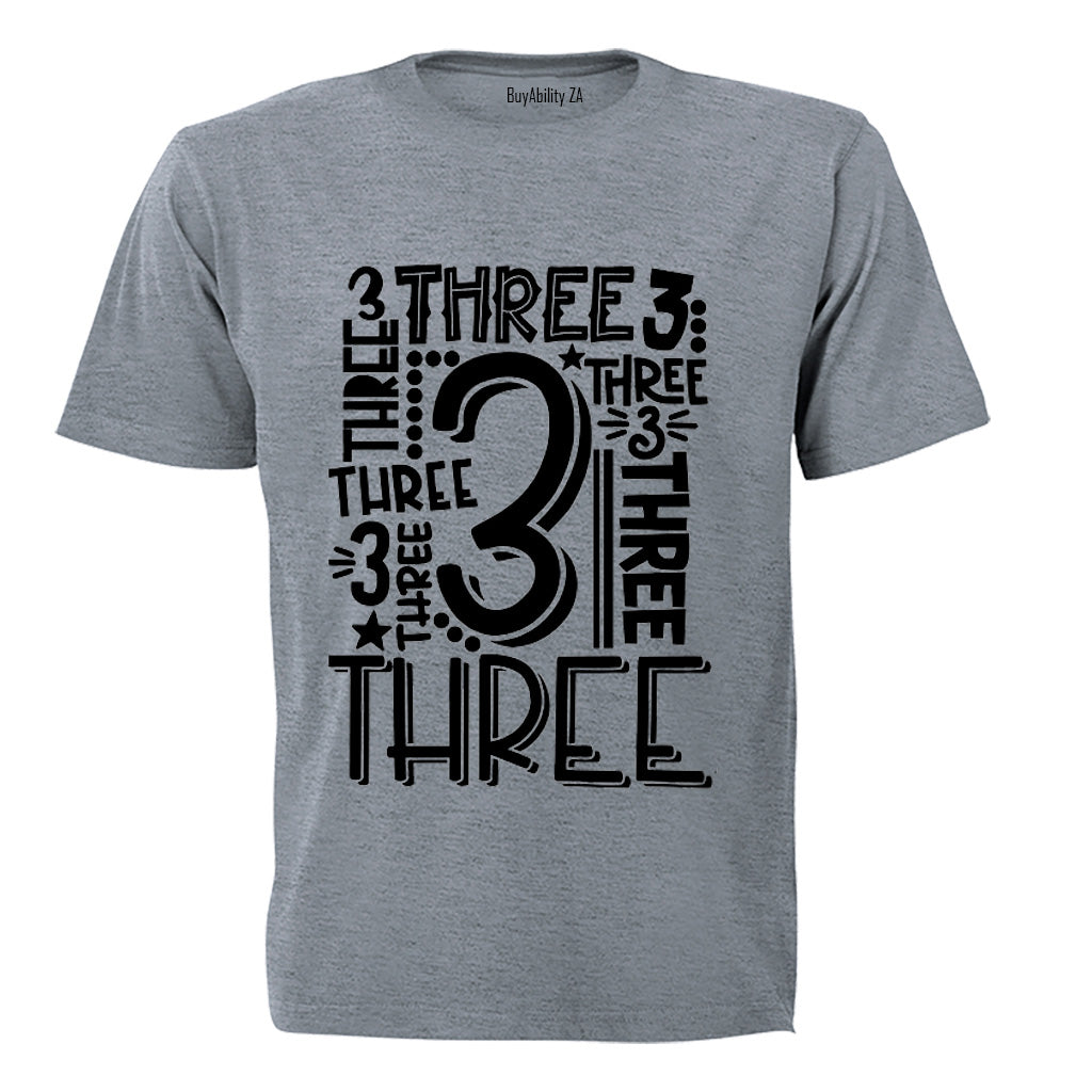 Three - Kids T-Shirt