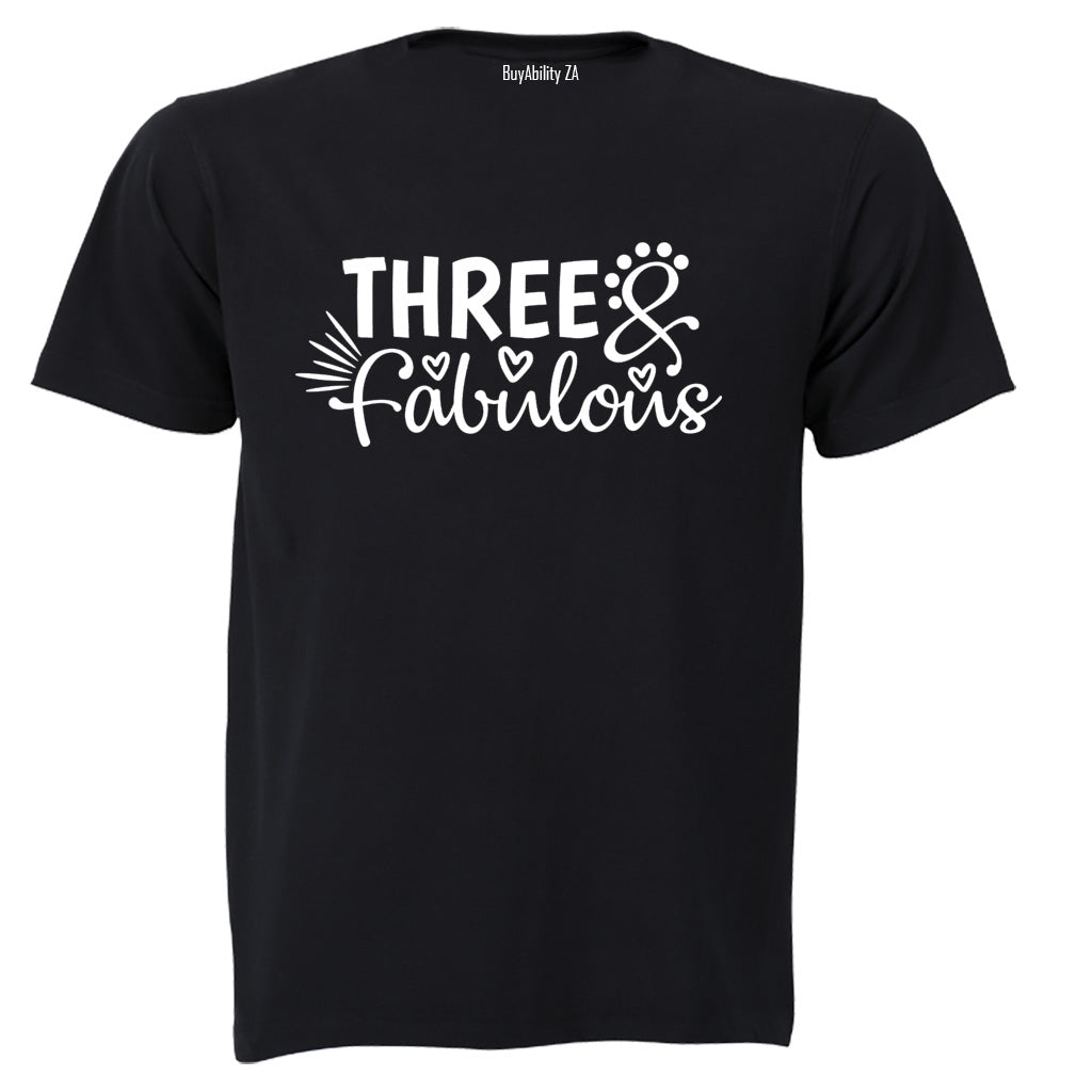 Three and Fabulous - Kids T-Shirt - BuyAbility South Africa