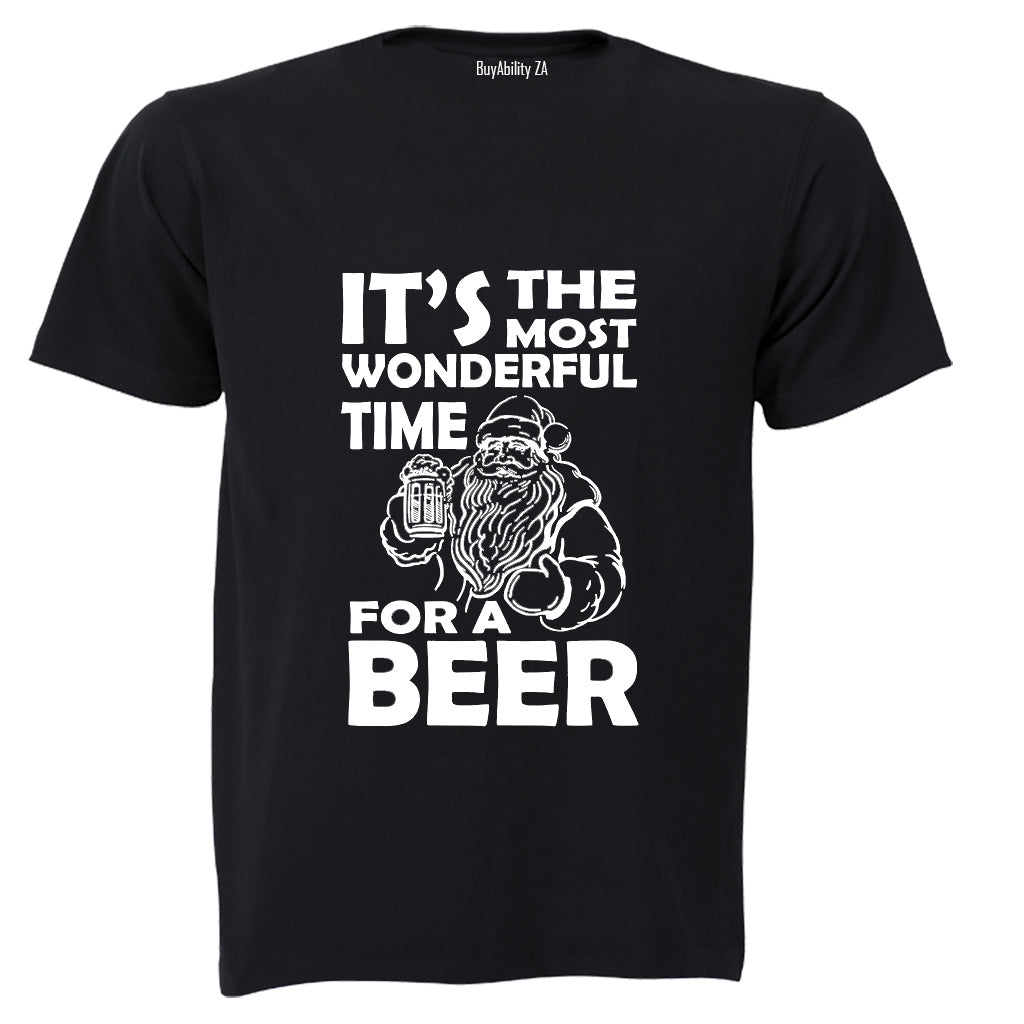 Time for a Beer - Christmas - Adults - T-Shirt
