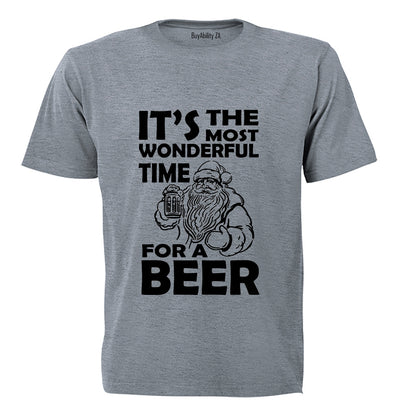 Time for a Beer - Christmas - Adults - T-Shirt