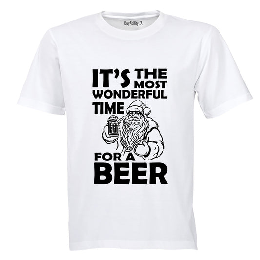 Time for a Beer - Christmas - Adults - T-Shirt