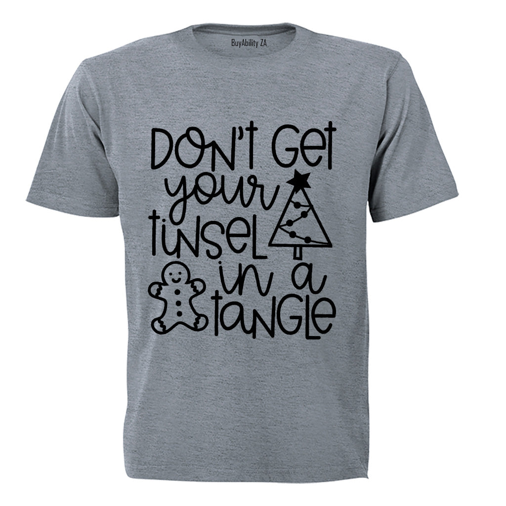Tinsel in a Tangle - Christmas - Adults - T-Shirt - BuyAbility