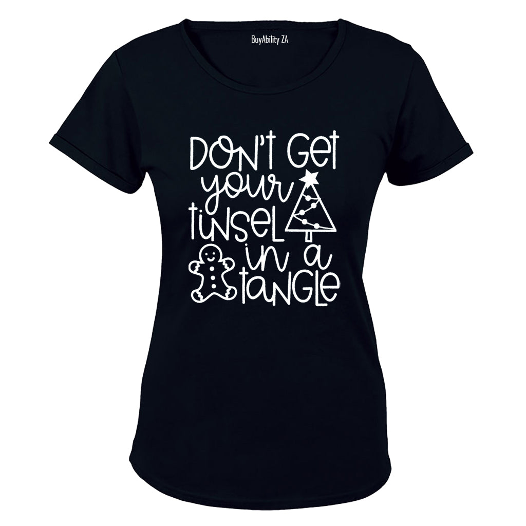Tinsel in a Tangle - Christmas - Ladies - T-Shirt