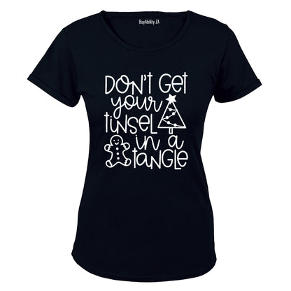 Tinsel in a Tangle - Christmas - Ladies - T-Shirt