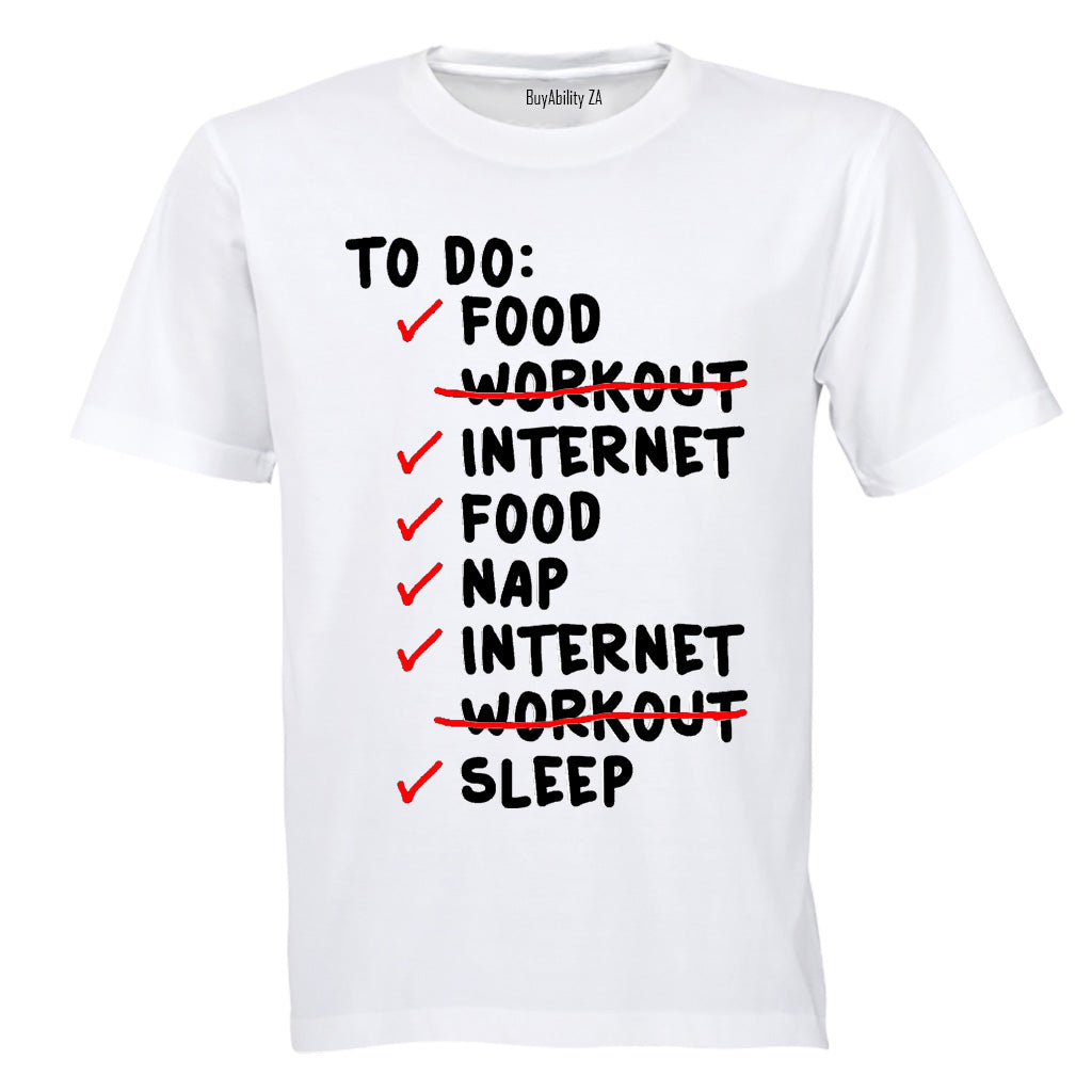 To Do List - Adults - T-Shirt