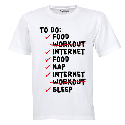 To Do List - Adults - T-Shirt