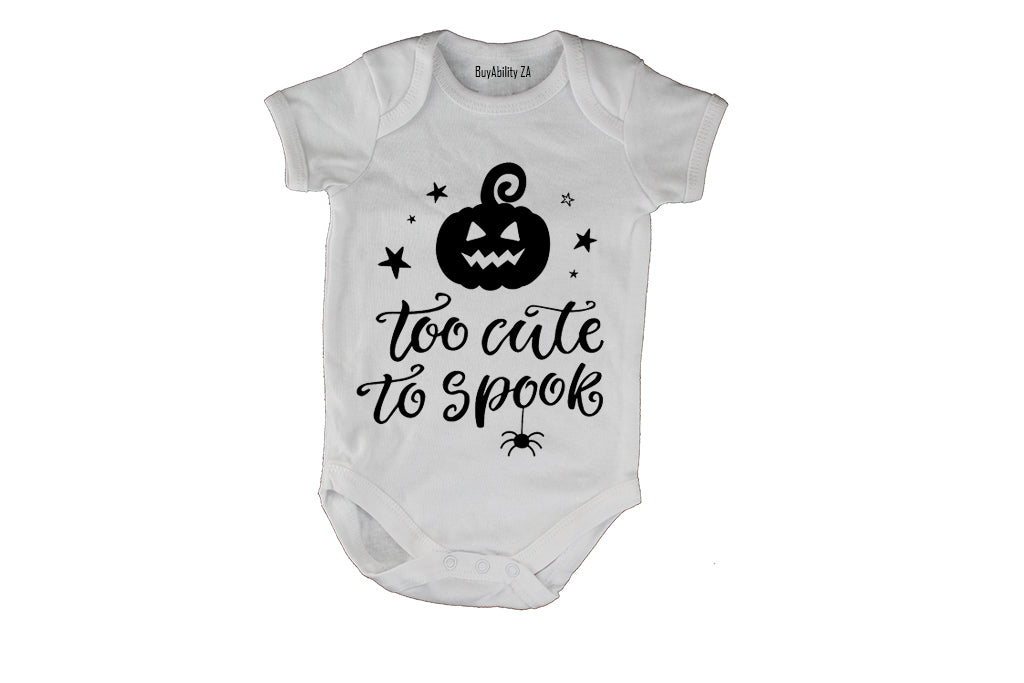 Too Cute to Spook - Pumpkin - Halloween - Baby Grow