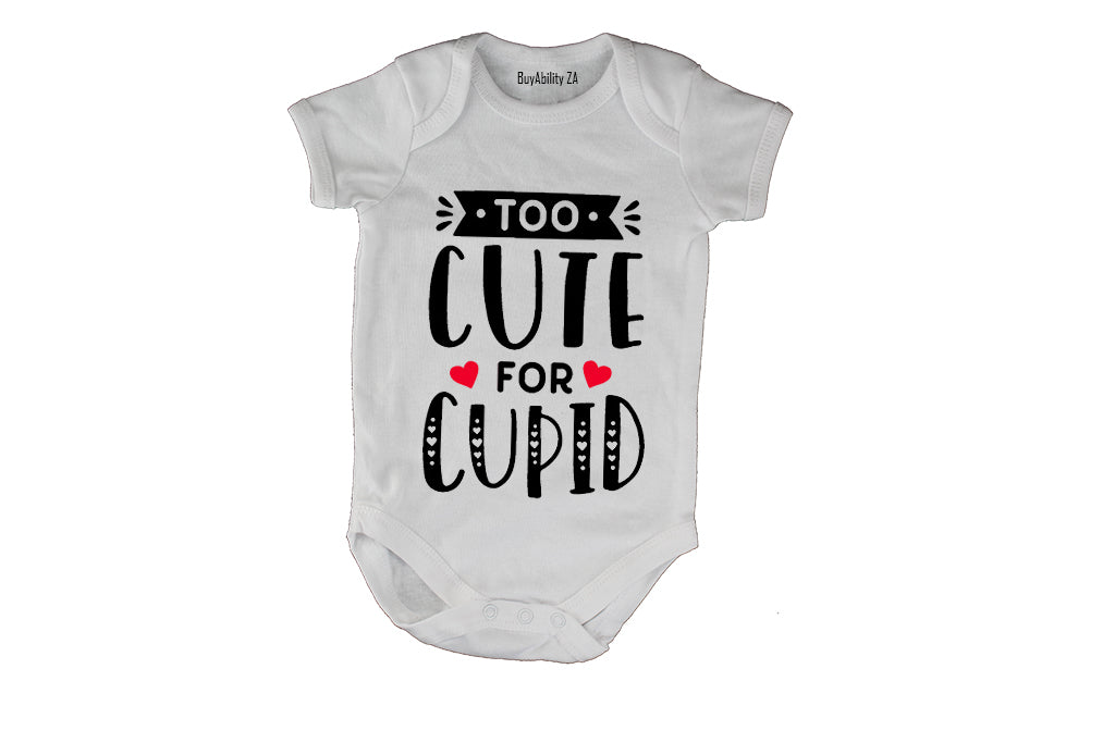 Too Cute for Cupid - Valentine - Baby Grow