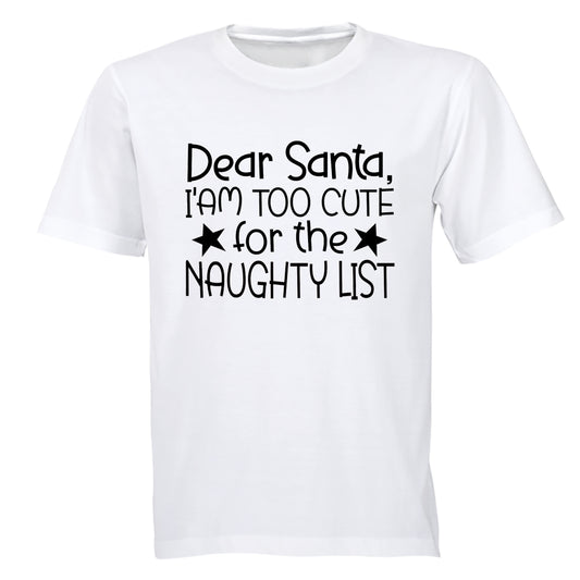 Too Cute for the Naughty List - Christmas - Kids T-Shirt - BuyAbility South Africa
