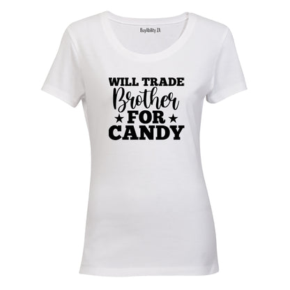 Trade Brother for Candy - Halloween - Ladies - T-Shirt