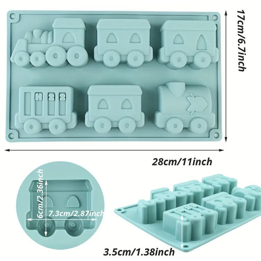 Silicone Train-Shaped Baking Mould - BuyAbility