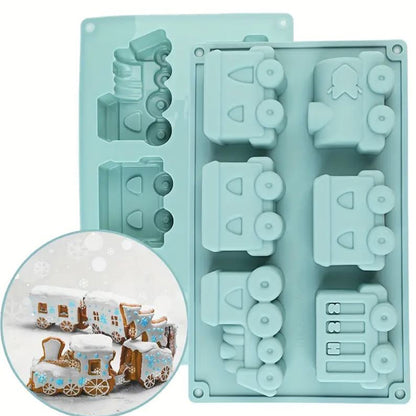 Silicone Train-Shaped Baking Mould - BuyAbility