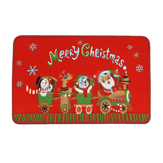 Merry Christmas Train Festive Doormat