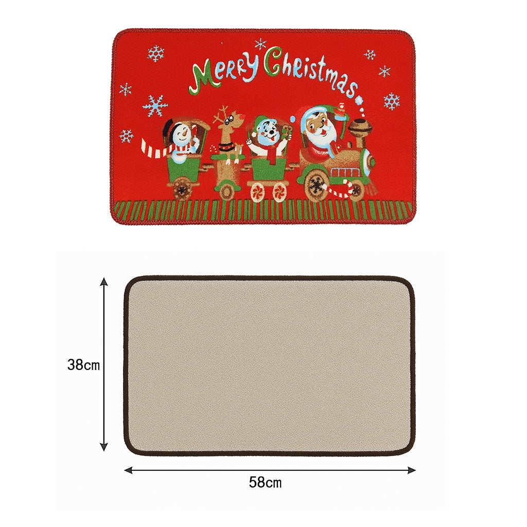 Merry Christmas Train Festive Doormat