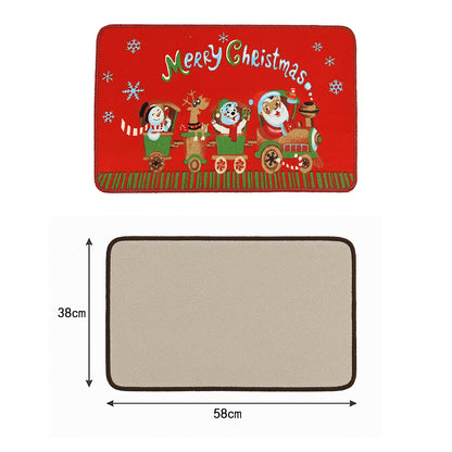 Merry Christmas Train Festive Doormat