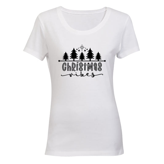 Trees - Christmas Vibes - Ladies - T-Shirt - BuyAbility South Africa