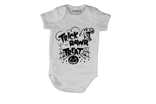 Trick RAWR Treat - Dino - Halloween - Baby Grow