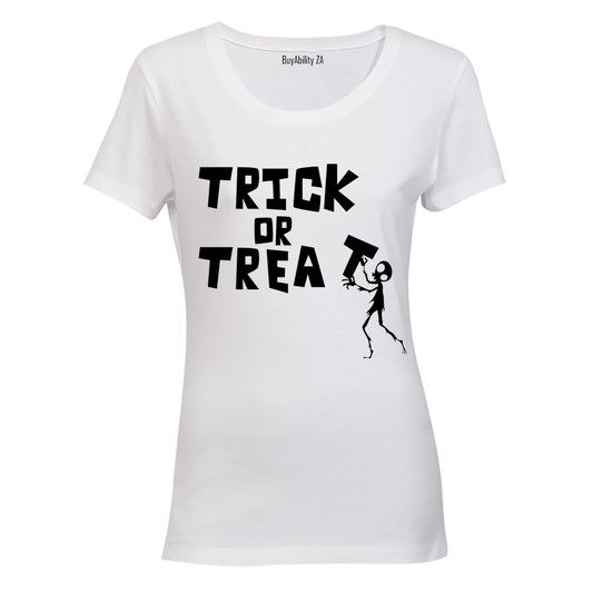 Trick or Treat Zombie - Halloween Inspired - Ladies - T-Shirt