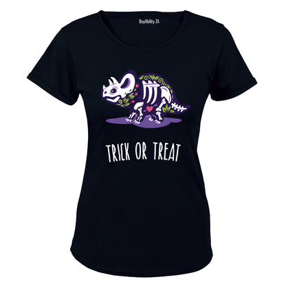 Trick or Treat Dinosaur - Halloween - Ladies - T-Shirt