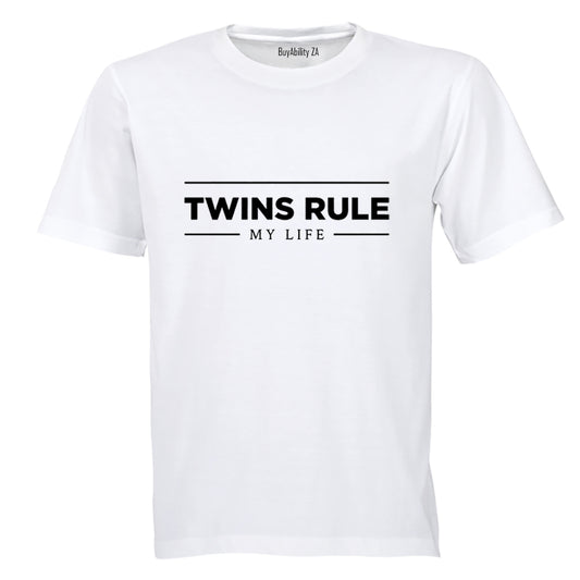 Twins Rule... My Life - Adults - T-Shirt