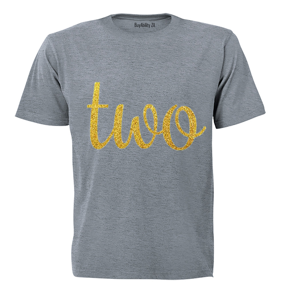 Two - Glitter Gold - Kids T-Shirt