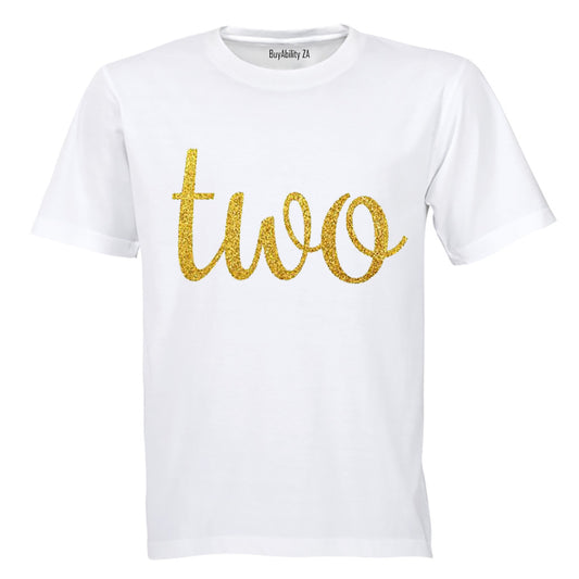 Two - Glitter Gold - Kids T-Shirt