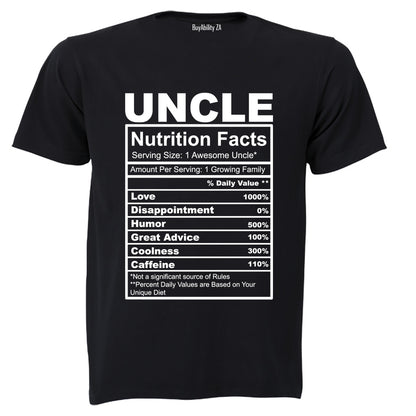 Uncle - Nutrition Facts - Adults - T-Shirt - BuyAbility South Africa